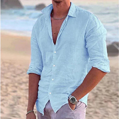 Chemise à Manches Longues avec Coupe Classique pour Homme | Idéale pour les Journées Chaudes