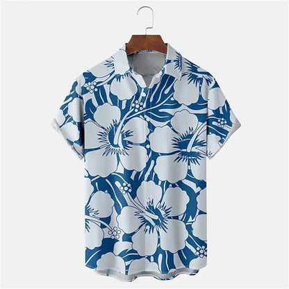 Chemise à Imprimé Tropical pour Homme Grande Taille | Idéale pour la Plage en Été