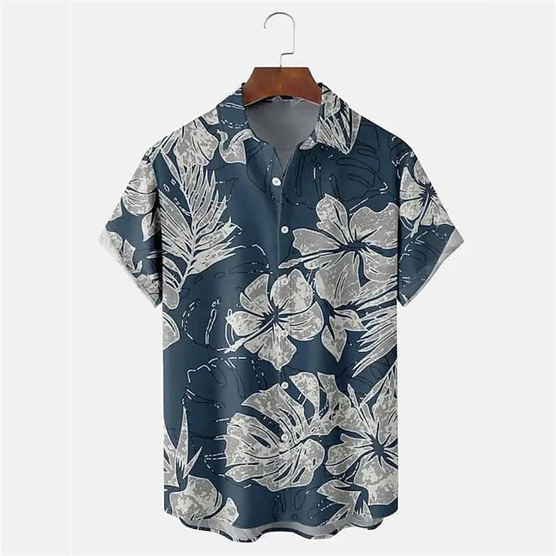 Chemise à Imprimé Tropical pour Homme Grande Taille | Idéale pour la Plage en Été