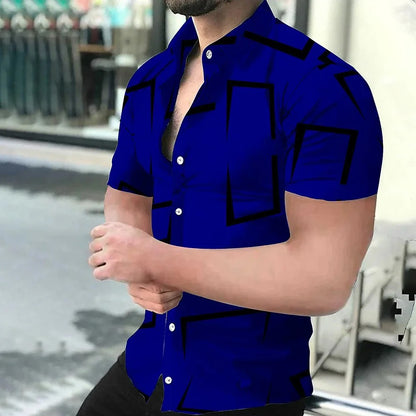 Chemise à Imprimé Floral et Rayé pour Homme Grande Taille | Idéale pour l’Été