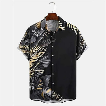 Chemise à Imprimé Tropical pour Homme Grande Taille | Idéale pour la Plage en Été