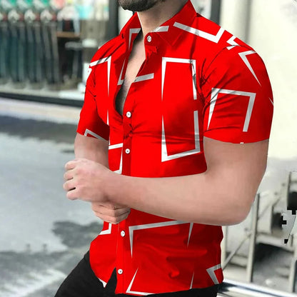 Chemise à Imprimé Floral et Rayé pour Homme Grande Taille | Idéale pour l’Été