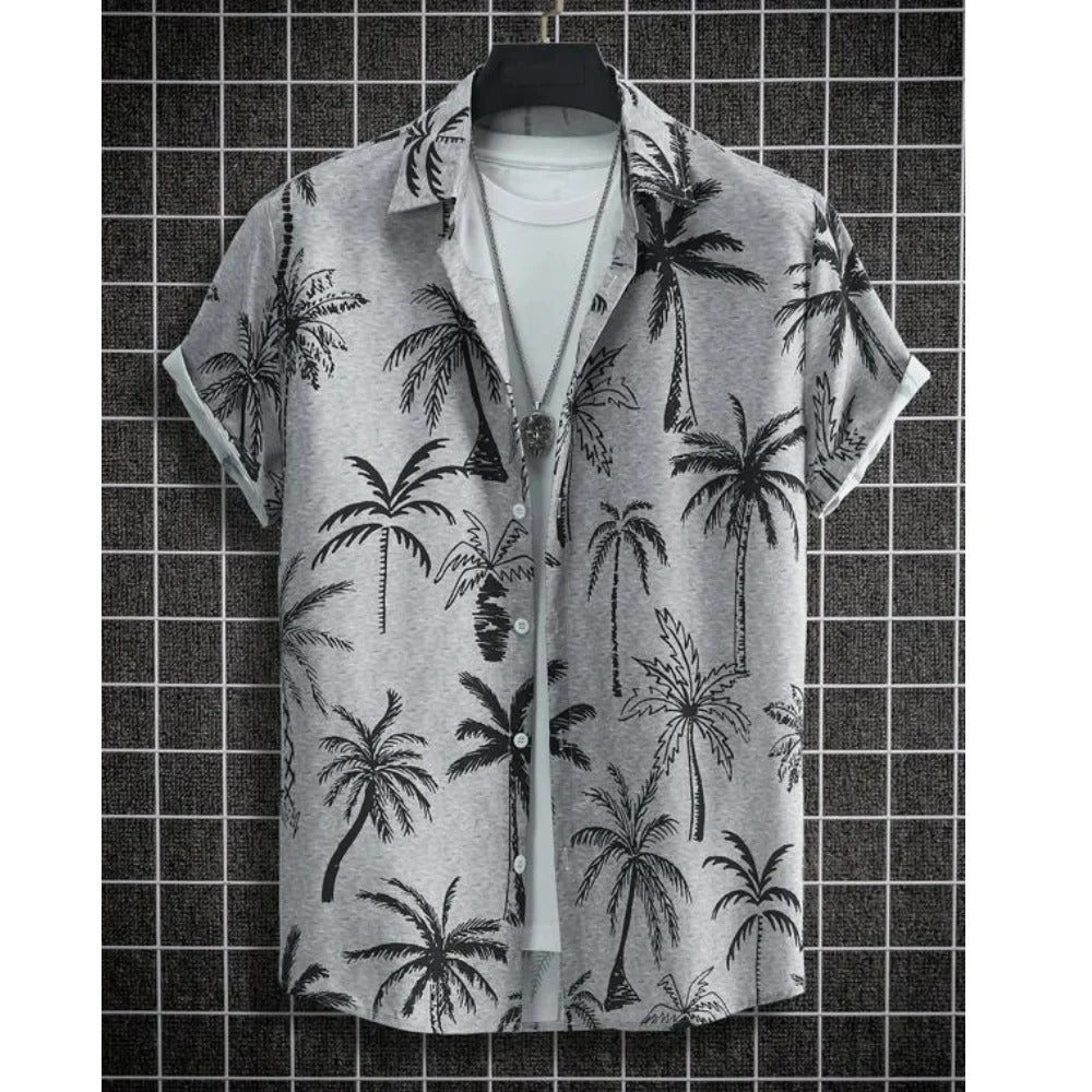 Chemise à Imprimé Grue Tropicale pour Homme Grande Taille | Idéale pour la Plage ou les Sorties Estivales