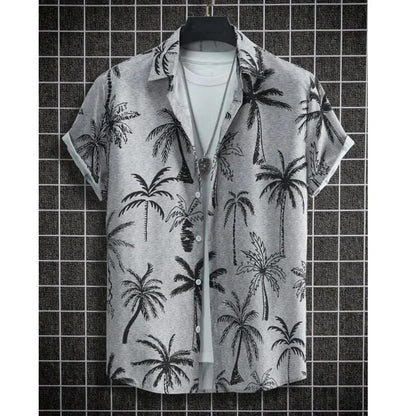 Chemise à Imprimé Grue Tropicale pour Homme Grande Taille | Idéale pour la Plage ou les Sorties Estivales