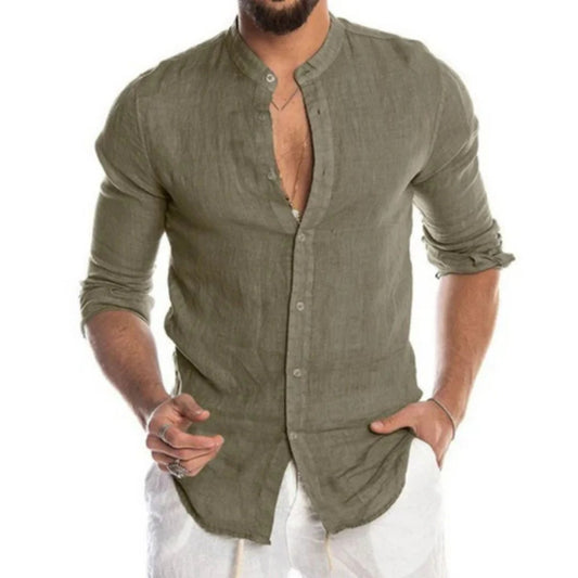 Chemise à Manches Longues avec Coupe Décontractée pour Homme | Idéale pour les Journées Chaudes