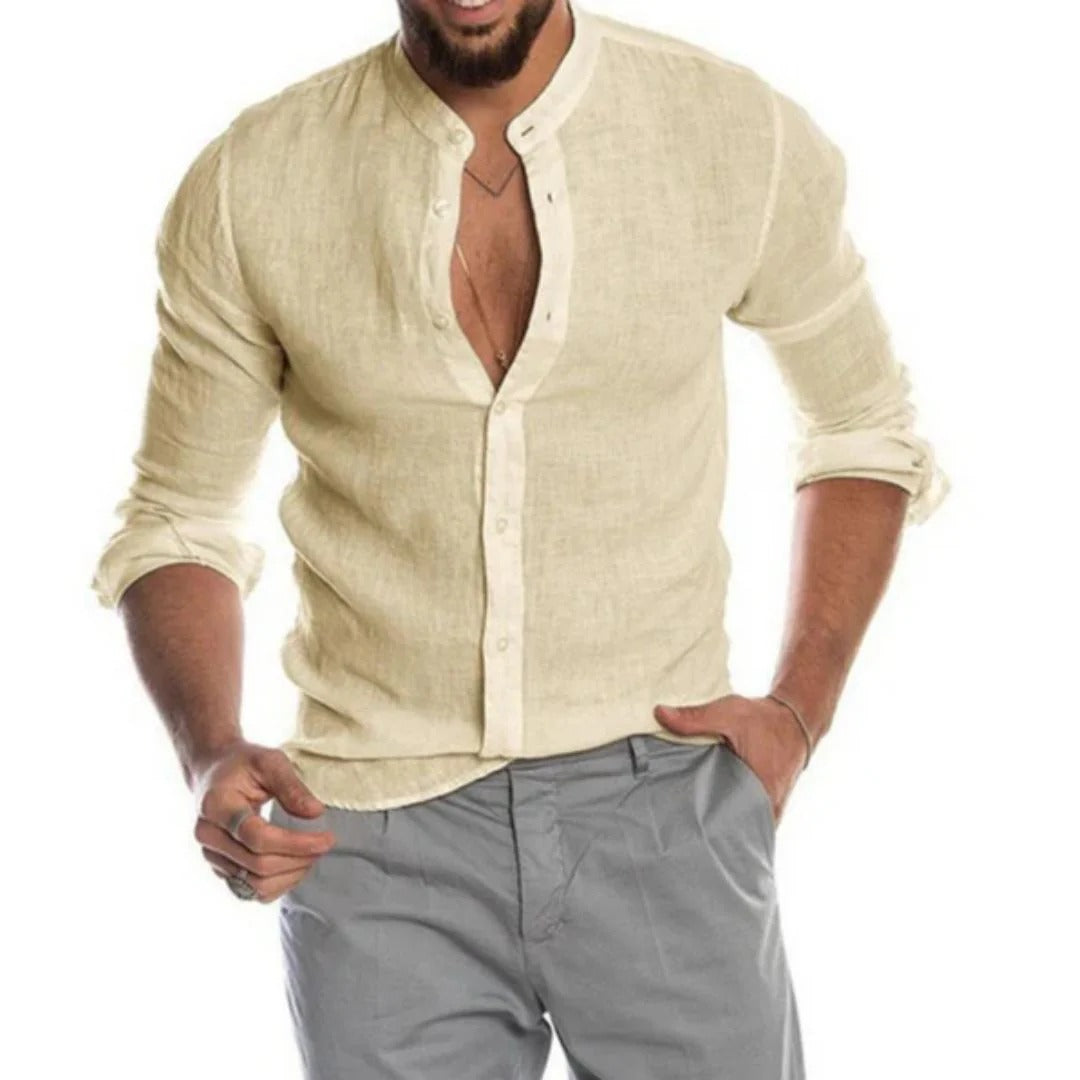 Chemise à Manches Longues avec Coupe Décontractée pour Homme | Idéale pour les Journées Chaudes