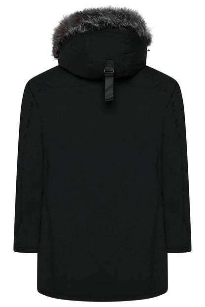 Veste Longue Matelassée avec Capuche et Poches Zippées pour Homme | Idéale pour l’Hiver