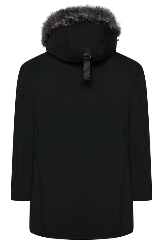 Veste Longue Matelassée avec Capuche et Poches Zippées pour Homme | Idéale pour l’Hiver