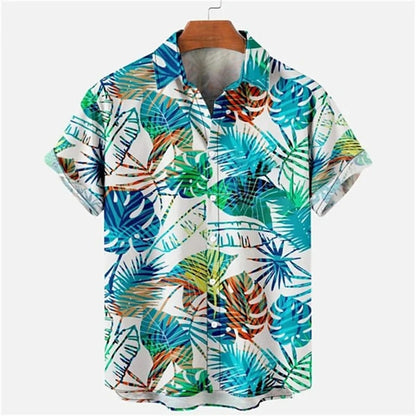 Chemise à Imprimé Tropical pour Homme Grande Taille | Idéale pour la Plage en Été