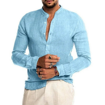 Chemise à Manches Longues avec Coupe Décontractée pour Homme | Idéale pour les Journées Chaudes