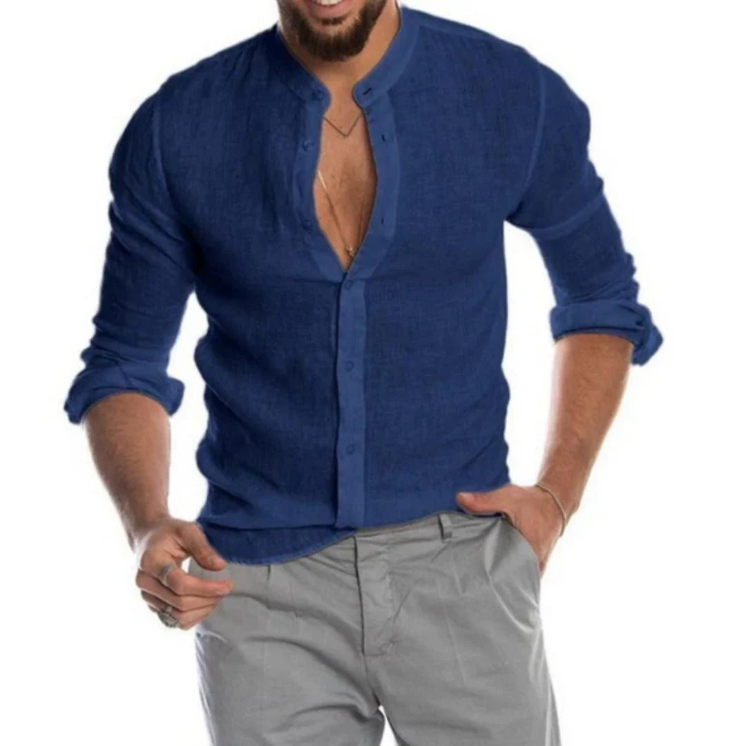 Chemise à Manches Longues avec Coupe Décontractée pour Homme | Idéale pour les Journées Chaudes