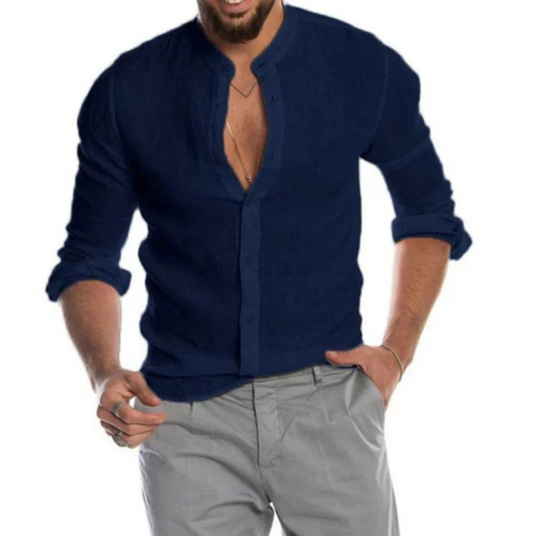 Chemise à Manches Longues avec Coupe Décontractée pour Homme | Idéale pour les Journées Chaudes
