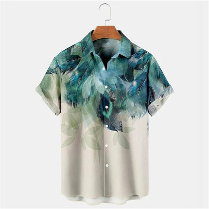 Chemise à Imprimé Tropical pour Homme Grande Taille | Idéale pour la Plage en Été