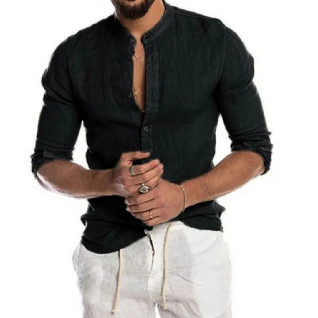 Chemise à Manches Longues avec Coupe Décontractée pour Homme | Idéale pour les Journées Chaudes