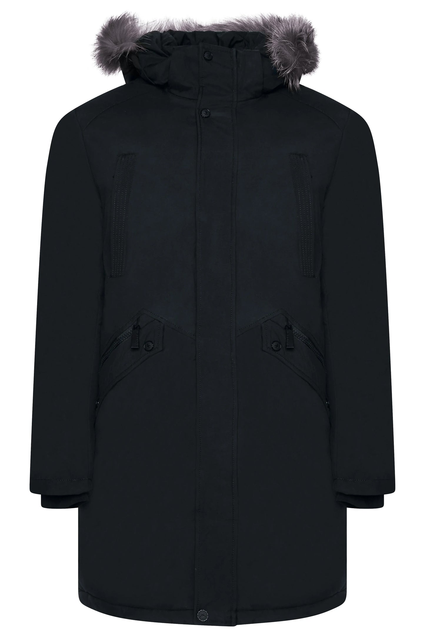 Veste Longue Matelassée avec Capuche et Poches Zippées pour Homme | Idéale pour l’Hiver