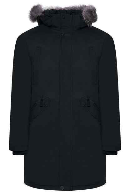 Veste Longue Matelassée avec Capuche et Poches Zippées pour Homme | Idéale pour l’Hiver