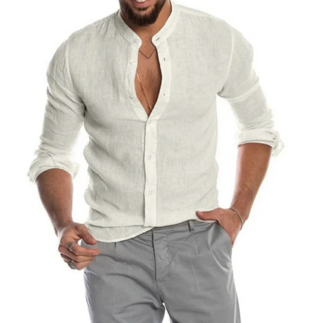 Chemise à Manches Longues avec Coupe Décontractée pour Homme | Idéale pour les Journées Chaudes