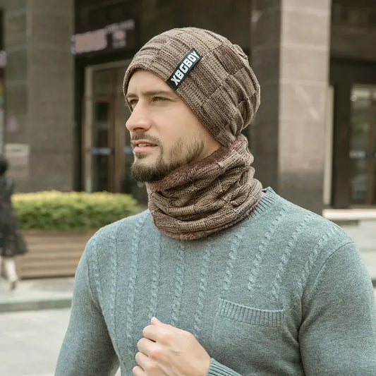 Bonnet avec Cache-Cou Assorti pour Homme | Idéal pour l’Hiver