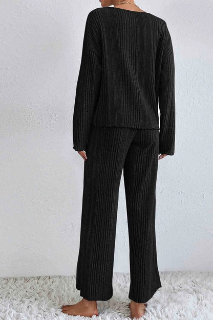 Ensemble Deux Pièces À Col En V avec Pantalon Long pour Femmes | Idéal pour Un Usage Quotidien