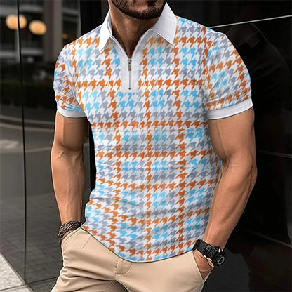 Polo à Rayures avec Col Classique pour Homme Grande Taille | Idéal pour l’Été