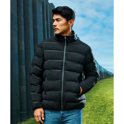 Veste Matelassée avec Ourlet Élastiqué et Poches Zippées pour Homme | Idéale pour l’Hiver