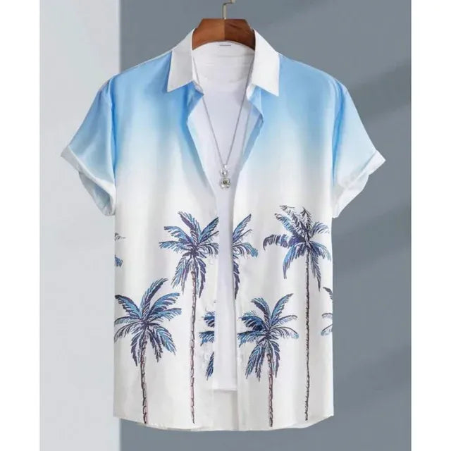 Chemise à Imprimé Grue Tropicale pour Homme Grande Taille | Idéale pour la Plage ou les Sorties Estivales