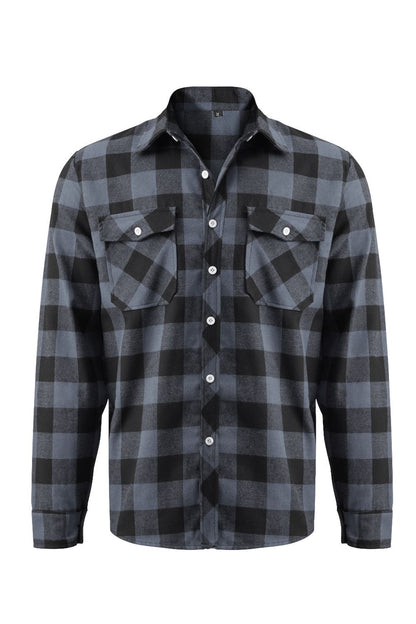 Chemise À Carreaux À Manches Longues pour Hommes | Idéale pour Le Printemps Et L’Automne