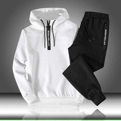 Survêtement avec Sweat À Capuche Quart-Zip Et Pantalon Fuselé pour Homme | Idéal pour Le Printemps Et L’Automne