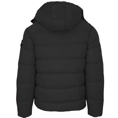 Veste Matelassée avec Logo Circulaire et Capuche pour Homme | Idéale pour l’Hiver