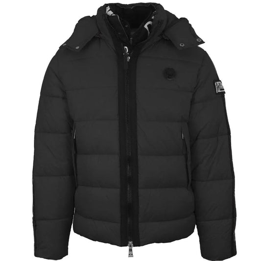 Veste Matelassée avec Logo Circulaire et Capuche pour Homme | Idéale pour l’Hiver