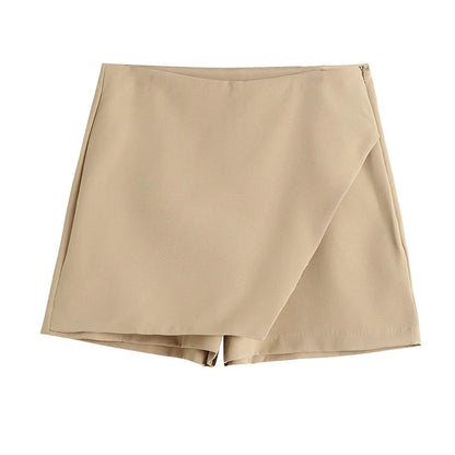 Jupe-Short Asymétrique avec Fermeture Latérale pour Femme | Idéal pour le Printemps