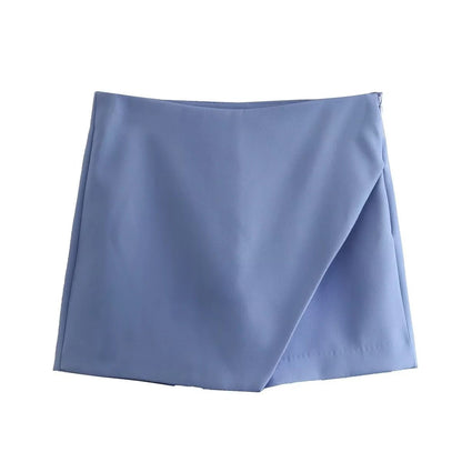 Jupe-Short Asymétrique avec Fermeture Latérale pour Femme | Idéal pour le Printemps