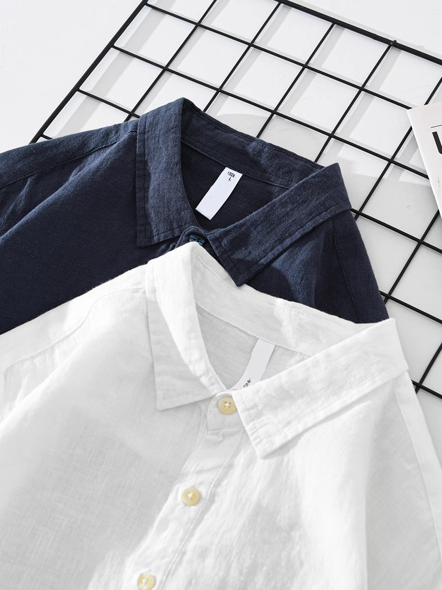 Chemise À Manches Longues Avec Demi-Boutonnage Et Poche Poitrine Pour Hommes | Idéal Pour Le Printemps Et L’Automne