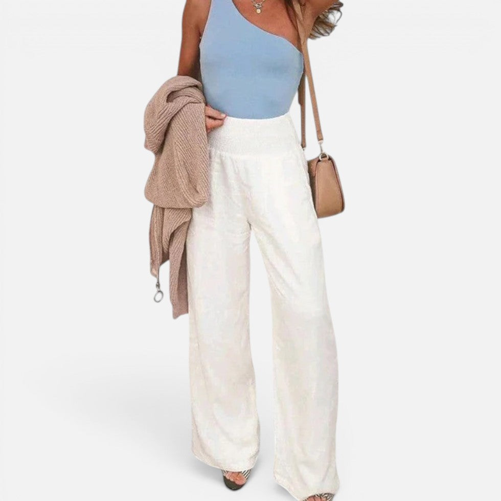 Pantalon Large Taille Haute Pour Femme | Idéal Pour Les Tenues Décontractées en Toutes Saisons