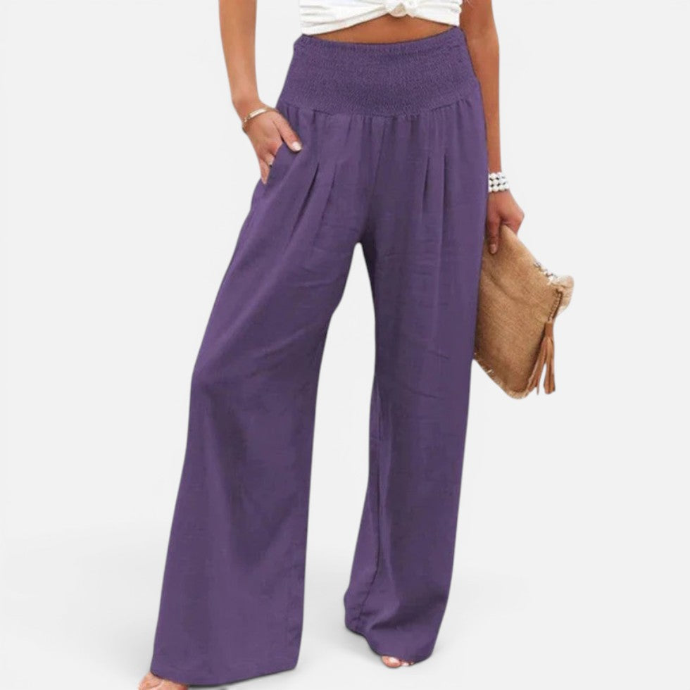 Pantalon Large Taille Haute Pour Femme | Idéal Pour Les Tenues Décontractées en Toutes Saisons