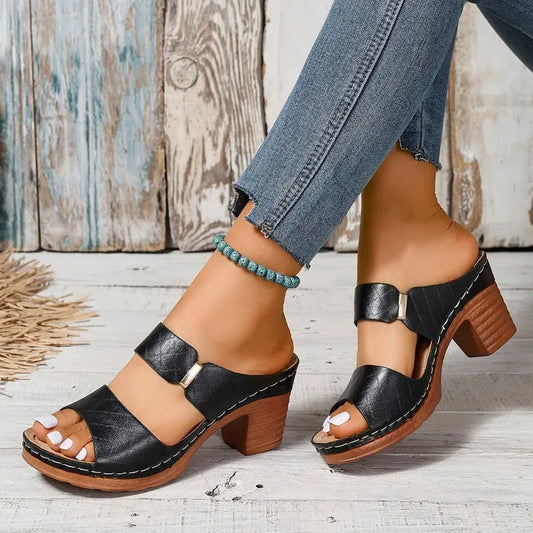 Sandales à Talons avec Bout Ouvert pour Femme | Idéales pour les Journées et Soirées d'Été