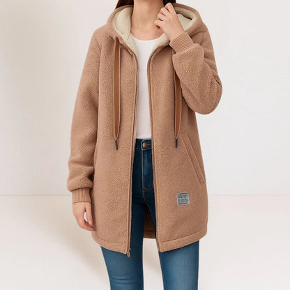 Veste avec Capuche et Fermeture Zippée pour Femme | Idéale pour le Printemps et le Quotidien