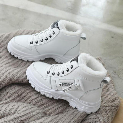 Bottes À Lacets avec Semelles Adhérentes pour Femmes | Idéal pour L’Hiver