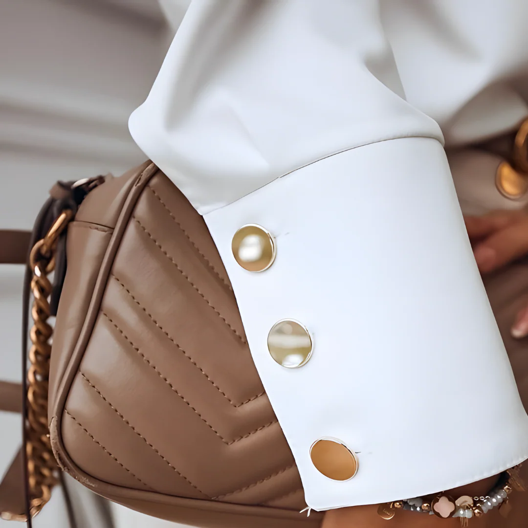 Chemise Avec Boutons Asymétriques Et Manches Longues Pour Femmes | Idéal Pour Usage Quotidien