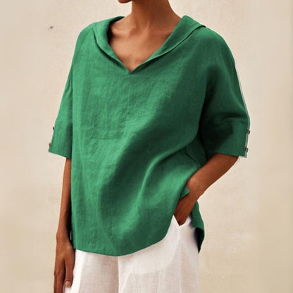 Chemise Décontractée à Col V pour Femme avec Coupe Ample | Idéale pour un Usage Quotidien