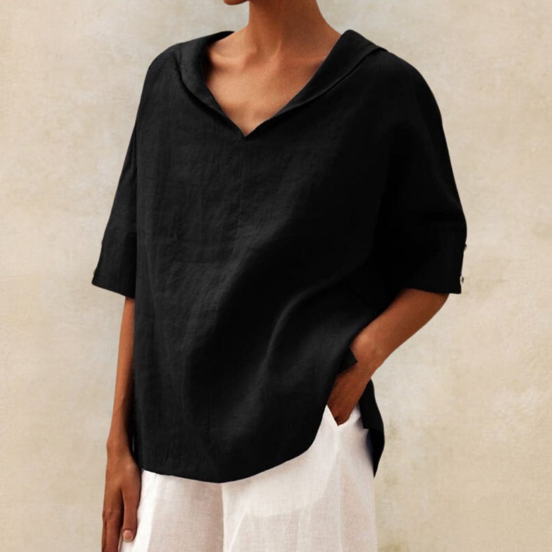 Chemise Décontractée à Col V pour Femme avec Coupe Ample | Idéale pour un Usage Quotidien