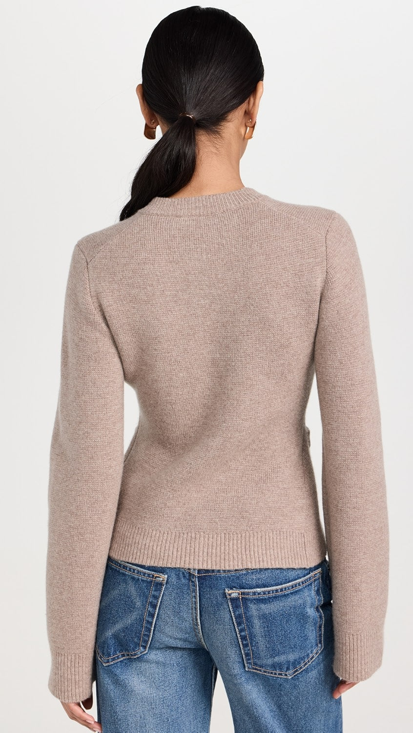 Cardigan à Col Rond et Boutons Contrastants pour Femmes | Ideal for Mi-Saison et Usage Quotidien