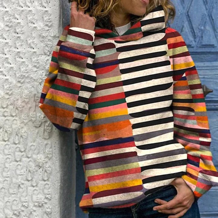 Pull À Motif Vintage pour Femme | Idéal pour La Saison Hivernale