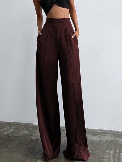 Pantalon Large Avec Finition Satinée Pour Femmes | Idéal Pour Occasions Et Tenues Quotidiennes