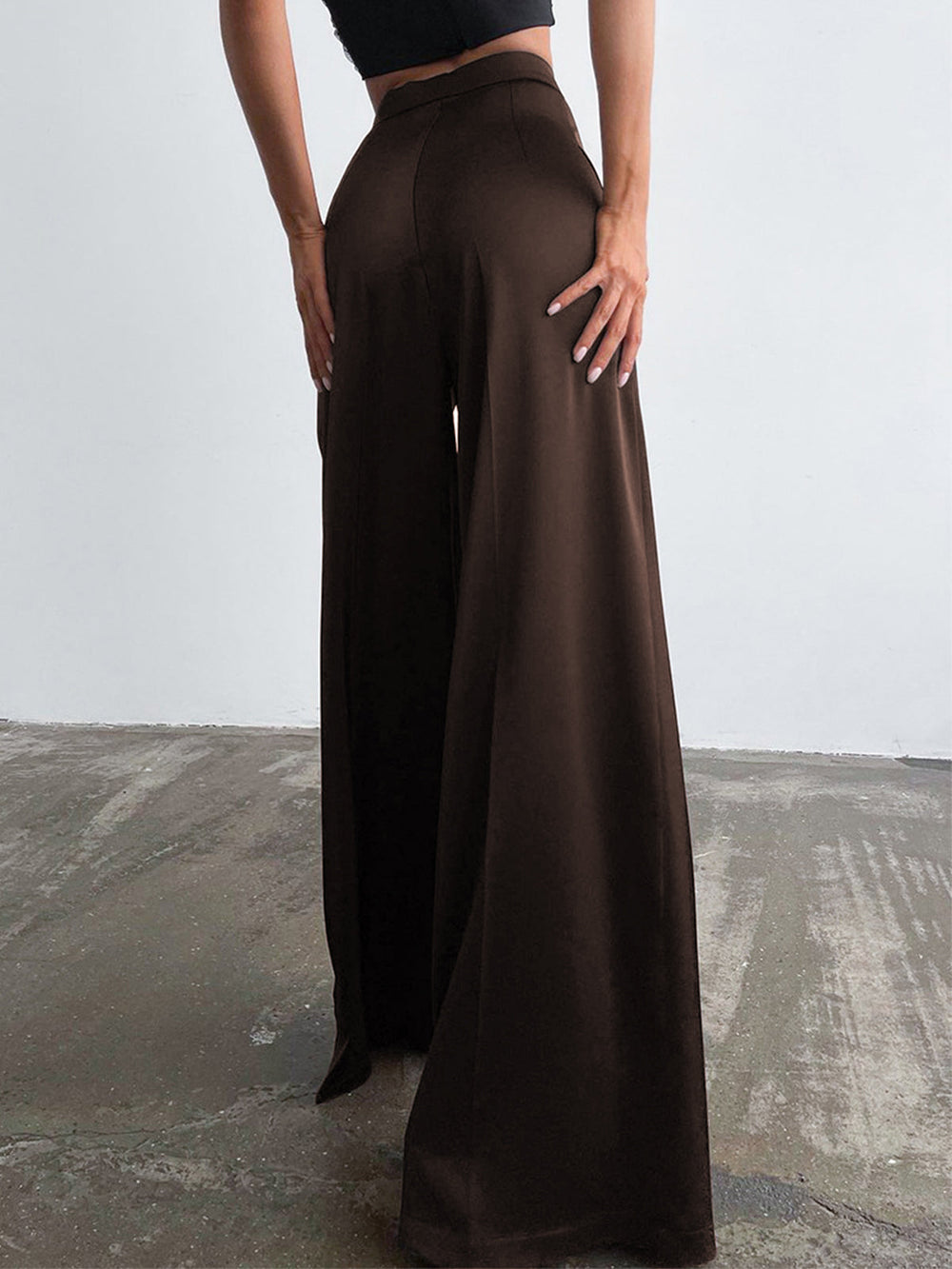 Pantalon Large Avec Finition Satinée Pour Femmes | Idéal Pour Occasions Et Tenues Quotidiennes