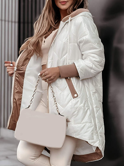 Manteau Long À Capuche pour Femme | Idéal pour Les Sorties En Extérieur