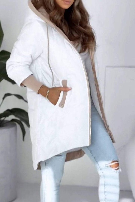 Manteau Long À Capuche pour Femme | Idéal pour Les Sorties En Extérieur