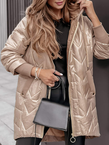 Manteau Long À Capuche pour Femme | Idéal pour Les Sorties En Extérieur