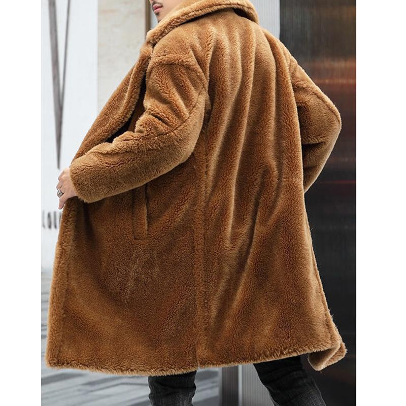 Manteau Long d’Hiver avec Revers et Coupe Droite pour Hommes | Idéal pour la Saison Froide