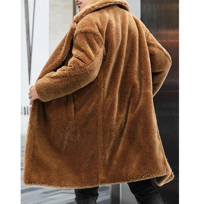 Manteau Long d’Hiver avec Revers et Coupe Droite pour Hommes | Idéal pour la Saison Froide
